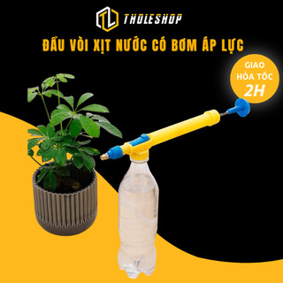 Đầu Vòi Bơm Gắn Chai Nước Có Bơm Áp Lực Tưới Cây, Nhỏ Gọn Tholeshop 6955
