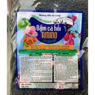 1kg PHÂN BÓN HỮU CƠ ĐẠM CÁ HỒI SIÊU ĐẬM ĐẶC AMINO HÀN QUỐC