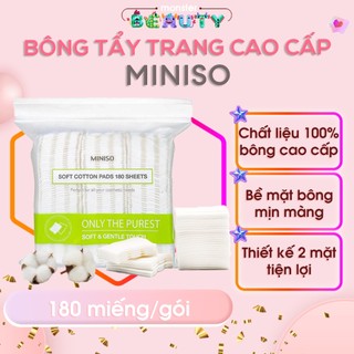 Bông tẩy trang cao cấp miniso nhật bản 180 miếng - monster beauty