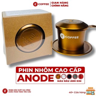 Phin pha cafe màu nhôm nguyên chất cao cấp phủ Anode thiết kế sang trọng đẹp mắt từ E-COFFEE