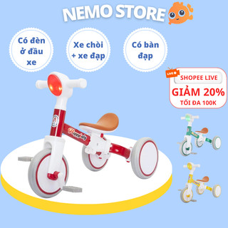 Xe chòi chân cho bé 1 2 3 tuổi tập đi 3 bánh thăng bằng có bàn đạp Sport