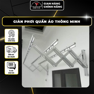 Giàn phơi quần áo thaiphong star - giàn phơi thông minh inox gấp gọn có thể điều chỉnh linh hoạt, siêu bền