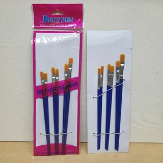 [MUA SỈ GIẢM 10%] [COMBO 2 BỘ] Cọ vẽ bộ (6 cây/bộ), cọ đầu dẹp (03411)