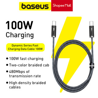 Dây sạc nhanh baseus dynamic cáp sạc type-c to type-c 100w 1m grey
