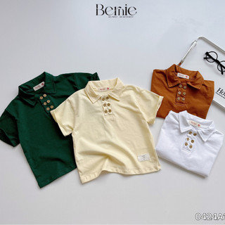 áo cộc tay phối cúc bernie cho bé trai từ 9-24kg, bé mặc đi học đi chơi đi du lịch đều thoáng mát và thâm hút mồ hôi tốt