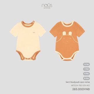 Nous set 2 bodysuit cộc tay nhiều mẫu bé trai bé gái