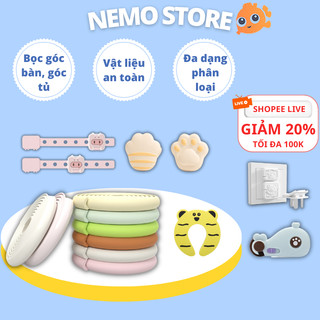 Bịt góc bàn, khóa tủ, chốt tủ lạnh bảo vệ an toàn cho bé