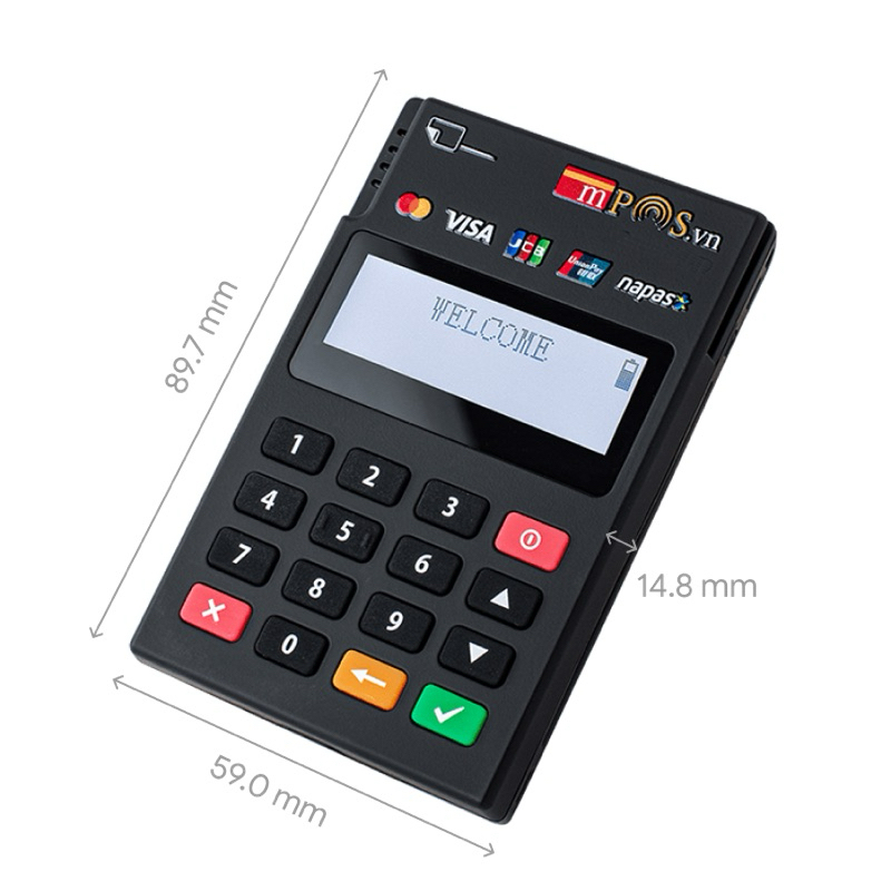 Máy Quẹt Thẻ Mpos ATM - Visa - Mastercard Tích Hợp Chức Năng Trả Góp Kết Nối bluetooth Với Điện Thoạ