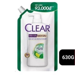 Dầu gội đầu Clear bạc hà túi 630g.