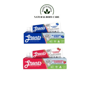 Combo 2 tuýp kem đánh răng trẻ em thảo dược, hữu cơ Grants 75g