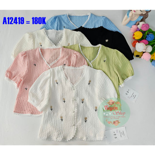 ÁO CROPTOP VIỀN REN THÊU HOA