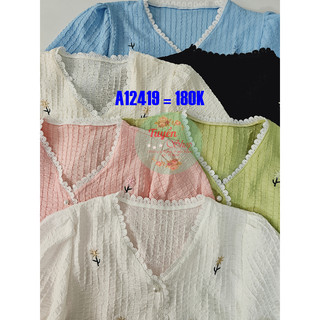 ÁO CROPTOP VIỀN REN THÊU HOA