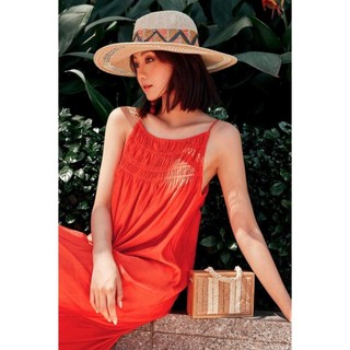 Đầm 2 dây maxi phối nhíu - Everluxe