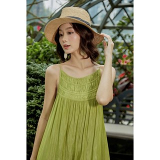 Đầm 2 dây maxi phối nhíu - Everluxe