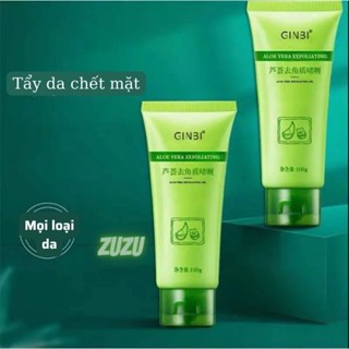 (Combo 2 Tuýp) Gel Tẩy Da Chết, Tẩy Da Chết Da Mặt Nha Đam Giúp Làm Sạch, Sáng Da Ginbi