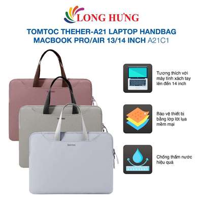 Túi xách chống sốc Tomtoc TheHer-A21 Laptop Handbag dành cho Macbook Pro/Air 13/14 inch A21D3/A21C1 - Hàng chính hãng