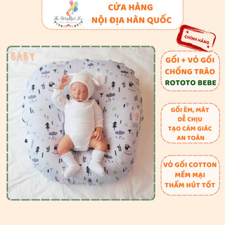Gối Chống Trào Cho Bé Rototo Bebe Cao Cấp Hàn Quốc Cho Bé Từ 0-12 Tháng Mềm Mại, Êm Ái, Thấm Hút Tốt
