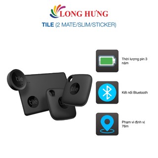 Bộ 4 thiết bị theo dõi thông minh Tile (2 Mate/Slim/Sticker) - Hàng chính hãng