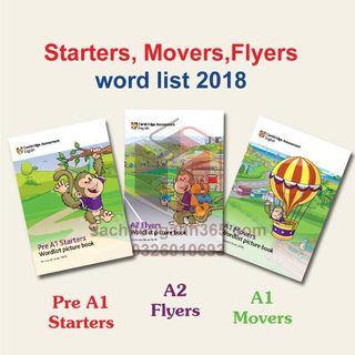 Starters, Movers, Flyers Word List Picture Book 2018 - bản in màu