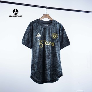 Bộ Quần Áo Thể Thao MU Pre-Match 24/25 Leaguestore -  Màu Loang Đen Loang Vải Gai Lưới Thoáng Mát Form Âu