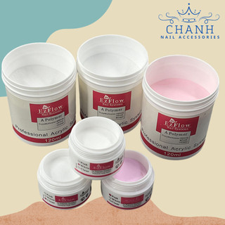 Bột đắp móng ezflow , đắp phom - nặn hoa hũ 120 gram đủ màu clear - white - pink chanh nail