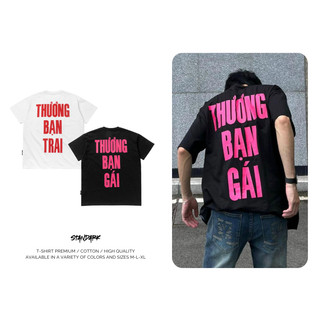 Áo Thun Local Brand STANDARK Thương Bạn Gái Thương Bạn Trai, Áo Phông 100% Cotton 2 chiều Basic tee