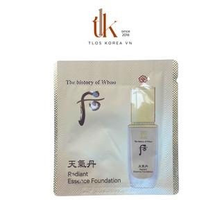  5 10 Gói Kem Nền Whoo che khuyết điểm Radiant Foundation giúp căng bóng dưỡng tái sinh da-1ml. 