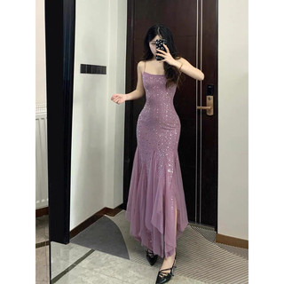 ĐẦM ÔM BODY ĐÍNH ĐÁ ĐUÔI CÁ XOÈ