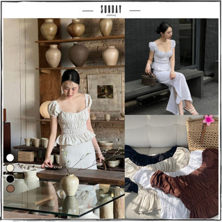 Áo Linen Tay Bồng Bo Chun, Áo Kiểu Nữ Croptop Linen Alicia Top - Sunday Clothing AO025