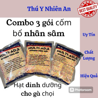 Combo 3 gói cốm dinh dưỡng Vitamin tổng hợp cho gà, vit, chim, cút gói 100g
