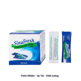 Muối Rửa Mũi Xoang SINUFRESH Cát Linh - Hộp 50 Gói Hỗn Hợp Muỗi Biển NaNo - Vệ Sinh Mũi, Giảm Nghẹt Mũi