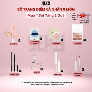 Bộ makeup cơ bản 8 món - đồ makeup nội địa trung giá rẻ btd8m