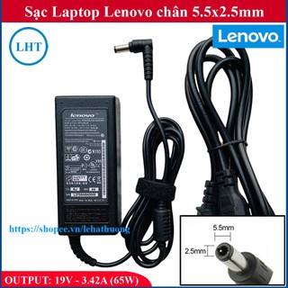 SẠC LAPTOP LENOVO 19V - 3.42A chân 5.5x2.5mm - đường kính đầu sạc 5.5mm