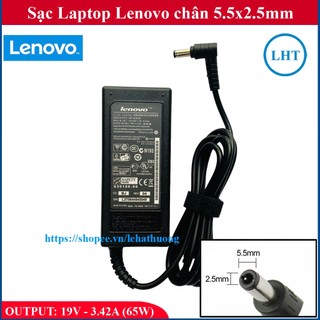 Sạc Laptop Lenovo 19v 3.42a (65w) chân 5.5x2.5mm - đường kính đầu sạc 5.5mm