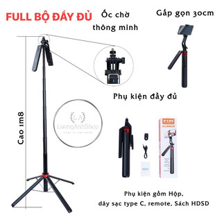 Tripod p185 gấp gọn chụp hình , livetream tiện lợi Selfie