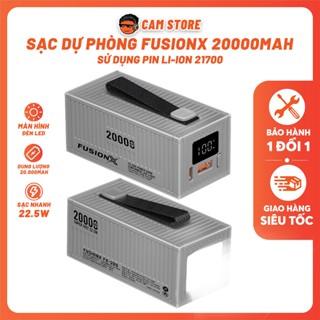 Cục sạc Mini Led 20.000mAh - Sạc Nhanh 22.5W, Đèn Led Siêu Sáng, Pin Li-ion 4*21700 | FUSIONX FX205