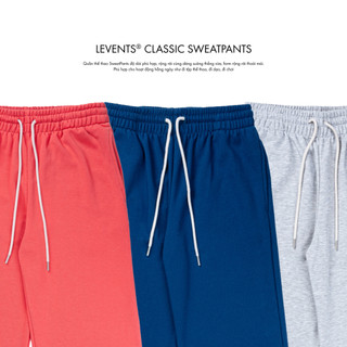 Quần dài Levents Classic Sweatpants Chất Nỉ Dày Dặn Unisex Straight Fit