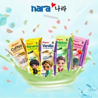 Sữa Binggrae Hàn Quốc LẺ 1 HỘP vị Dưa lưới - Chuối - Dâu - Coffee - Vani