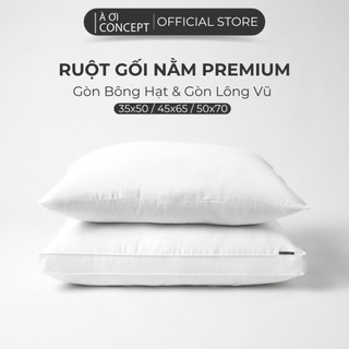 Ruột Gối Nằm Lông Vũ Premium Cao Cấp À Ơi Concept size 50x70 cm Êm Dịu Bảo Vệ Sức Khoẻ Khi Ngủ