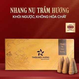Nhang nụ trầm hương khói ngược Thiên Mộc Hương hộp 10 nụ trầm hương dùng xông nhà, thu hút tài lộc