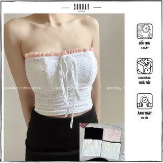 Áo Ống Áo Cúp Ngực Áo Quây Viền Ren Phối Dây Buộc Ngực Dáng Ôm Gợi Cảm - Sunday Clothing AO044