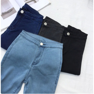 Quần jeans nữ không túi co giãn nhiều màu quần legging nữ