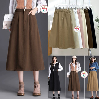 Chân váy thô xoè dài midi đi làm đi chơi style