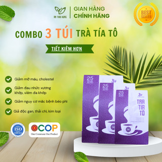  Trà tía tô Thái Hưng - Tăng sức đề kháng, giảm ho, tiêu đờm, giải cảm, đẹp da 25 Túi Lọc 125g