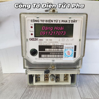 Công tơ điện 1 pha 2 dây Emic 80A đồng hồ đo điện tử có giấy kiểm định