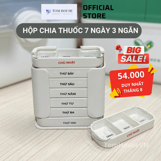 Hộp Chia Thuốc 7 Ngày Tiện Lợi 3 Ngăn Sáng Trưa Chiều Hàng Việt Nam Chất Lượng Cao Phiên Bản Tiếng Việt TomHouseVN