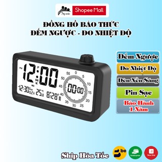 Đồng hồ báo thức, Sipanic màn hình Led LCD,đếm ngược cao cấp đa năng đo nhiệt độ, 3 báo thức