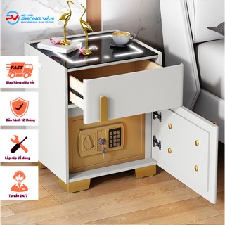 Tủ đầu giường thông minh tích hợp két sắt, bảo vệ tài sản, tủ đẹp, Có 2 loa nghe nhạc