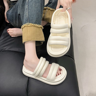 Dép sandal nữ, Dép quai hậu đế độn 3cm bản trơn đơn giản dễ mix đồ