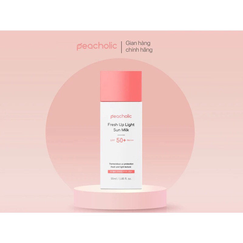 ***Sữa chống nắng nâng tone Peacholic Fresh up Light Sun Milk 55ml